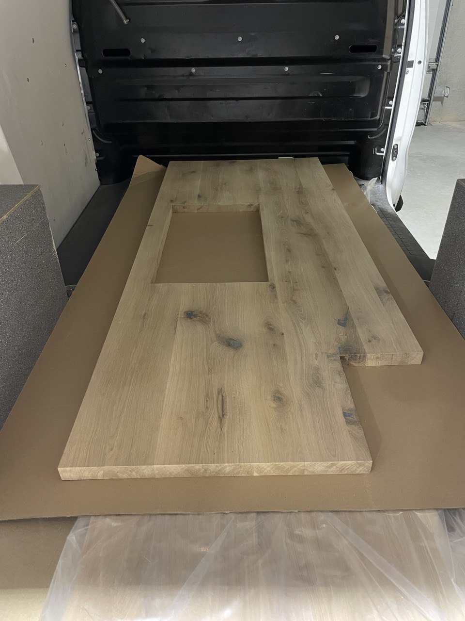 Massieve eiken keukenbladen rechte kant